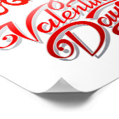 Poster joyeuse journée des valentines avec les coeurs rou (Coin)