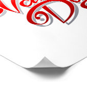 Poster joyeuse journée des valentines avec les coeurs rou (Coin)