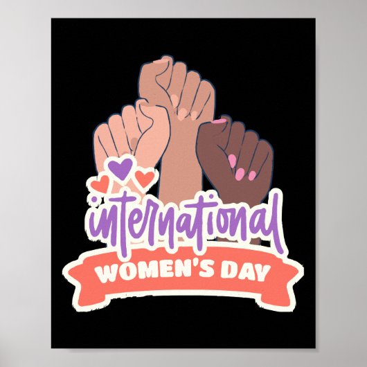 Poster Joyeuse Journée internationale des femmes (Devant)