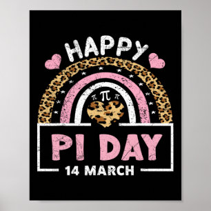 Poster Joyeuse journée Pi 2024 Rainbow Math Lover enseign