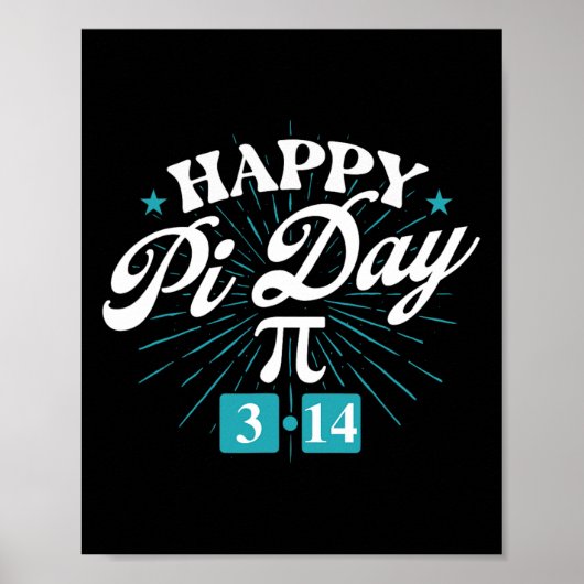 Poster Joyeuse Journée Pi - Math Lover Pi Symbole Science (Devant)