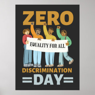 Poster Joyeuse Journée zéro discrimination, égalité des g