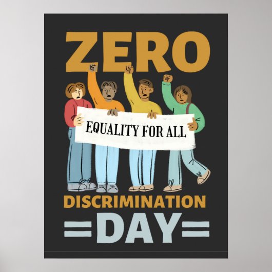 Poster Joyeuse Journée zéro discrimination, égalité des g (Devant)
