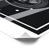 Poster Joyeuse moto Noël Père Noël | Vacances (Coin)