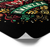 Poster Joyeuse paix de Kwanzaa avec amour Kwanzaa Amer af (Coin)