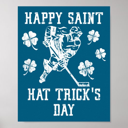 Poster Joyeuse Saint Hat Trick's Day Saint-Patrick Drôle (Devant)