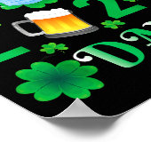 Poster Joyeuse Saint-Patrick 2024 Visage de Trèfle Irland (Coin)