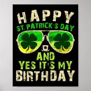 Poster Joyeuse Saint-Patrick Anniversaire Saint-Paddy Fem