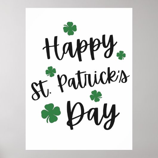 Poster Joyeuse Saint-Patrick – Fête Irlandaise festive (Devant)