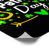 Poster Joyeuse Saint-Patrick hommes femmes trèfle irlanda (Coin)