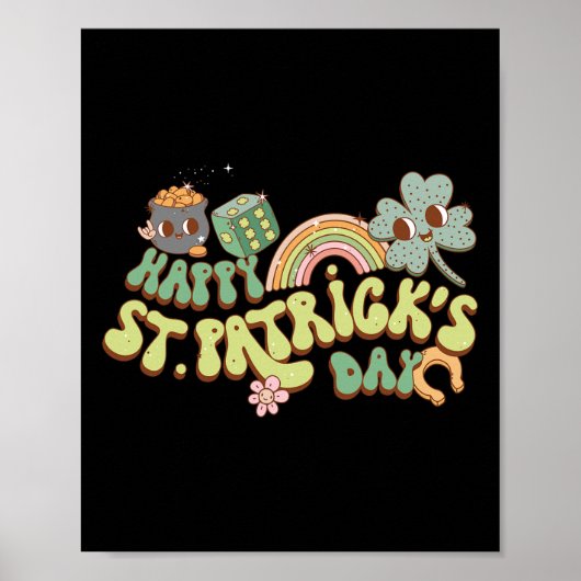 Poster Joyeuse Saint-Patrick Shamrock Trèfle Pour Femmes (Devant)