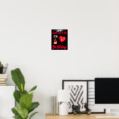 Poster Joyeuse Saint-Valentin & Oui C'est Mon Anniver (Bureau à domicile)