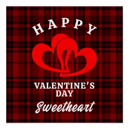 Poster Joyeuse Saint-Valentin chéri(e) (Devant)
