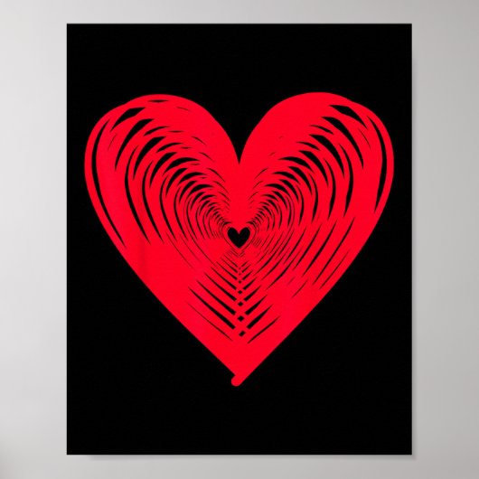 Poster Joyeuse Saint-Valentin Cœur d'amour (Devant)