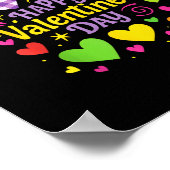 Poster Joyeuse Saint-Valentin - Cœurs Amour (Coin)