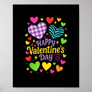 Poster Joyeuse Saint-Valentin - Cœurs Amour