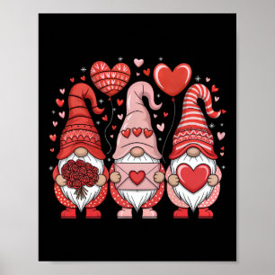 Poster Joyeuse Saint-Valentin Gnomes Cœur Mignon Amour Va