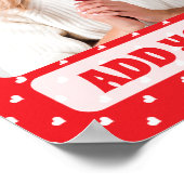 Poster Joyeuse Saint-Valentin Moderne Motif d'Amour (Coin)