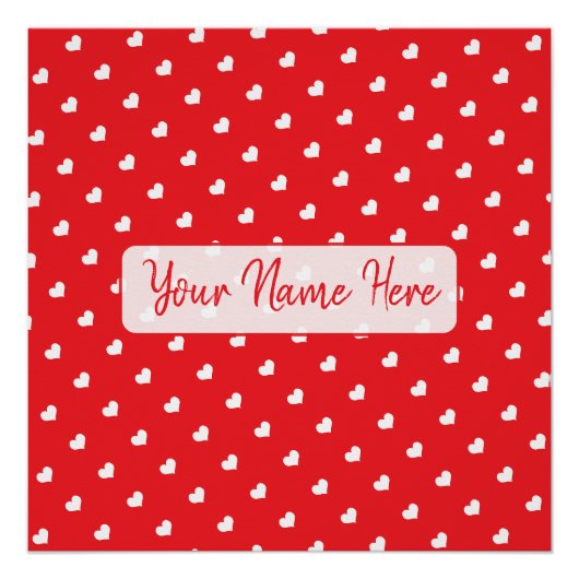 Poster Joyeuse Saint-Valentin Moderne Motif d'Amour (Devant)