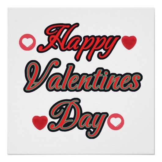 Poster Joyeuse Saint-Valentin pour le cadeau (Devant)