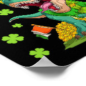 Poster Joyeuse St Pat T-rex Day Dinosaure St Patricks Day (Coin)