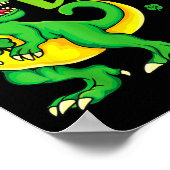 Poster Joyeuse St Pat T Rex journée St Patrick dinosaure (Coin)