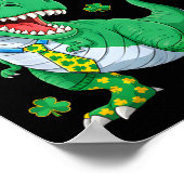 Poster Joyeuse St Pat Trex journée dinosaure St-Patrick j (Coin)