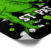 Poster Joyeuse St Patrick Dinosaure T-rex Garçons Tout-pe (Coin)