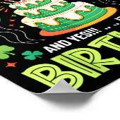 Poster Joyeuse St Patrick et joyeux anniversaire hommes f (Coin)