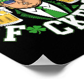 Poster Joyeuse St Patrick Funny Boire de la bière Vérité (Coin)