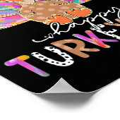 Poster Joyeuse Turquie Jour mignonne Turquie Thanksgiving (Coin)