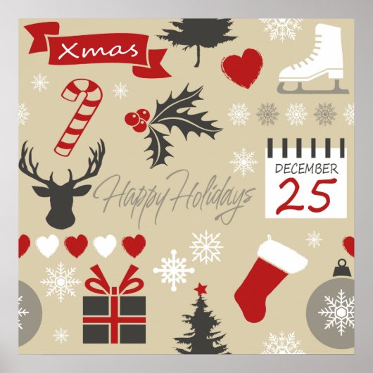 Poster Joyeuses fêtes (Devant)