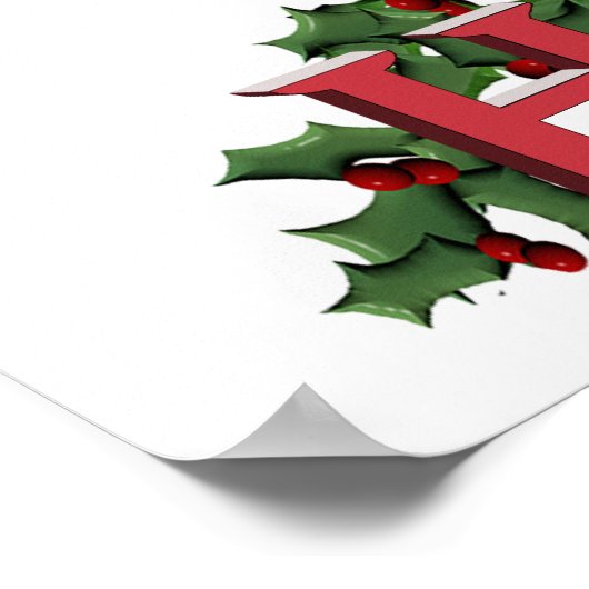 Poster Joyeuses fêtes Conception de texte (Coin)