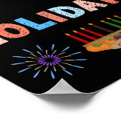 Poster Joyeuses fêtes Diwali Kwanzaa Noël Hanoukka (Coin)