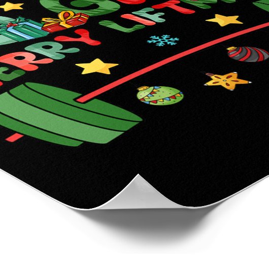 Poster Joyeuses Fêtes Sans Ascenseur Pas De Noël Présente (Coin)