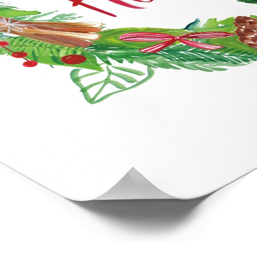 Poster Joyeuses fêtes | Vacances (Coin)