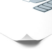 Poster Joyeuses fêtes ! Yeti de Noël (Coin)