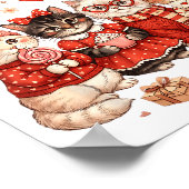 Poster Joyeuses Meowentines Mignonnes Saint Valentin Amou (Coin)