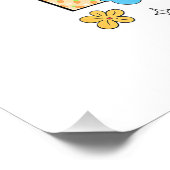 Poster Joyeuses Pâques 2026 Lapin Mignon de Pâques Femme (Coin)