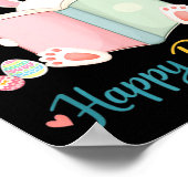 Poster Joyeuses Pâques bonne lecture design de lapin pour (Coin)