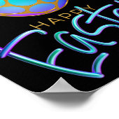 Poster Joyeuses Pâques Joyeuses Femmes de la fête de Pâqu (Coin)