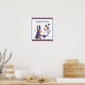 Poster Joyeuses Pâques Personnalisé Mignon (Cuisine)