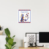 Poster Joyeuses Pâques Personnalisé Mignon (Bureau à domicile)
