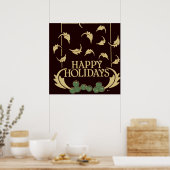 Poster Joyeuses vacances Holly (Cuisine)