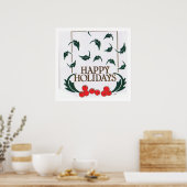 Poster Joyeuses vacances Holly (Cuisine)