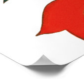 Poster Joyeuses vacances Vintage Holly Noël Wreath (Coin)