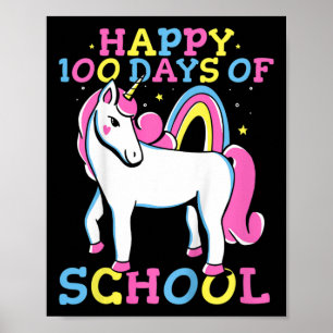 Poster Joyeux 100 Jours De Filles D'École 100E Jour De L'
