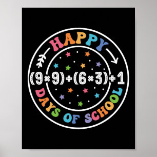 Poster Joyeux 100 Jours De Mathématiques Scolaires Formul