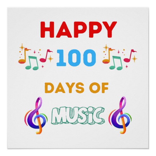 Poster Joyeux 100 jours de musique (Devant)