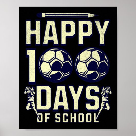 Poster Joyeux 100 Jours D'école Enseignant 100ème Jour Fo (Devant)